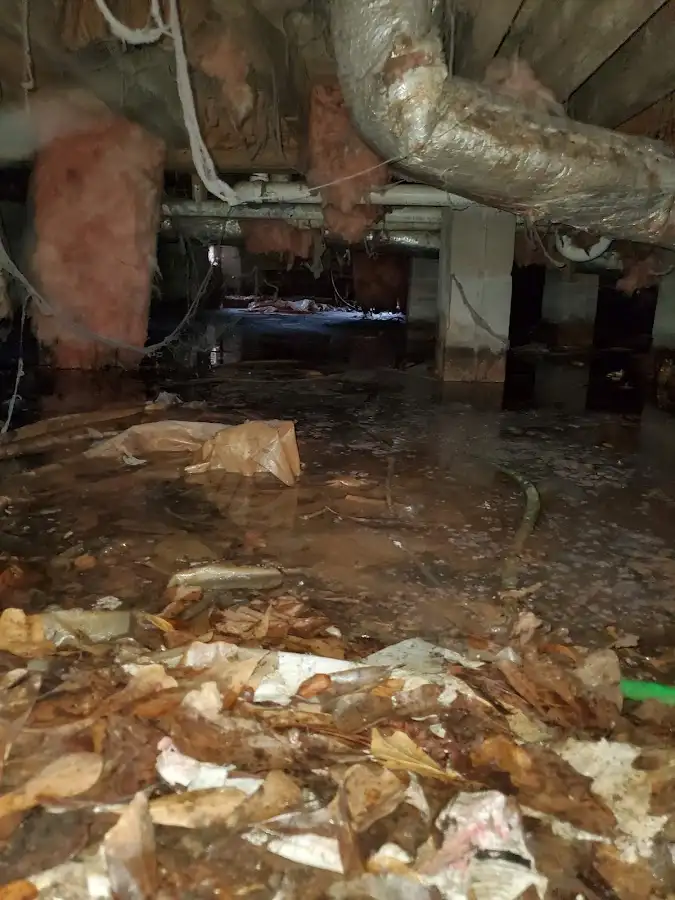 Crawl space flood assessment for Commercial Water Damage Restoration in McAllen