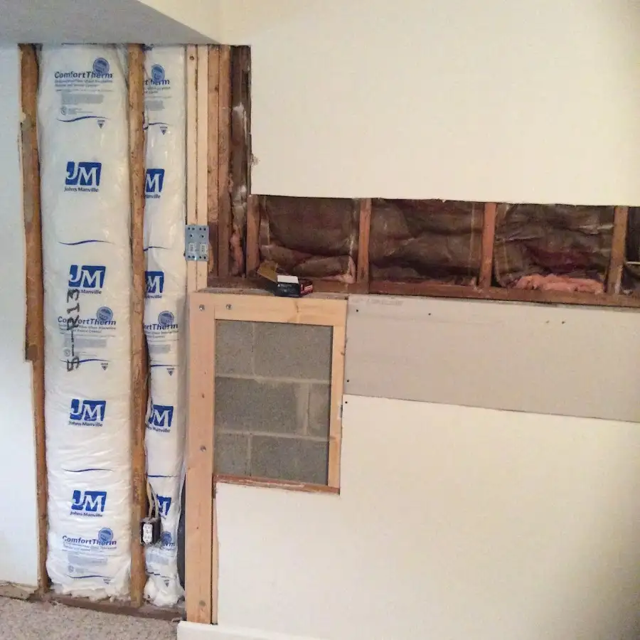Wall insulation replacement during Contents Cleaning & Restoration in McAllen